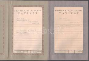 cca 1920 4 db dísztávirat, klf grafikákkal