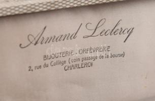 Armand Leclerq 2 darab ezüst (Ag) nyelű villa, díszdobozbanm, h: 17 cm