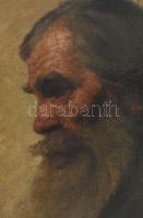 Jelzés nélkül: Férfi portré. Olaj, fa. Hátoldalán bírálati számmal: MNG 1918/980. Dekoratív antik, k...