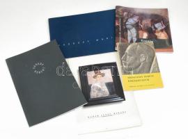 Vegyes művészeti katalógus tétel, 5 db: Medgyessy Ferenc emlékmúzeum; Kaszai Sajó Péter; Várady Róbert; Kádár János Miklós; Lugossy Mária.