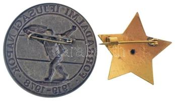 1974. "A Szocialista Kultúráért" zománcozott kitüntető jelvény + 1978. "Forradalmi If...