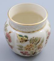 Zsolnay pillangó mintás váza. Kézzel festett, jelzett, hibátlan 9 cm