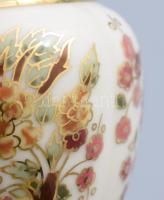 Zsolnay pillangó mintás váza. Kézzel festett, jelzett, hibátlan 9 cm