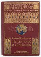 [Agostini, Alberto Maria de (1883-1960)] Alberto M. De Agostini: Tíz esztendő a Tűzföldön. Fordította: Cholnoky Béla. Magyar Földrajzi Társaság Könyvtára. Bp.,én., Lampel R. (Wodianer F. és Fiai), 209+2 p.+28 t. +2 (kihajtható térképek) t. 2. kiadás. Fekete-fehér fotókkal illusztrált. Alberto Maria de Agostino (1883-1960) szalézi szerzetes, olasz misszionárius, felfedező, hegymászó, fényképész és etnográfus. Több évtizedes missziós munkássága Dél-Amerika legdélebbi részeire szólította; a rendkívüli természeti szépségekben gazdag, hó borította és szél tépte hegyvidék számos részét a modern felfedezők közül elsőként járta be. Munkájában 1910-1923 közötti földrajzi és néprajzi megfigyeléseit közli a Tűzföldről, annak vadászó életmódot folytató, sámánisztikus hiedelemvilágú őslakó törzseiről, illetve a lassan modernizálódó vidékről. Kiadói dúsan aranyozott egészvászon sorozatkötés, kopott borítóval és gerinccel, térkép-melléklet nélkül.