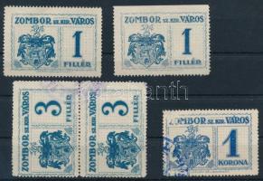 5 db Zombor városi illetékbélyeg
