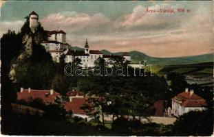 Árvaváralja, Árva-Váralja, Oravsky Podzámok; Árva vára. Pietschmann Ferenc kiadása / castle (kopott élek / worn edges)