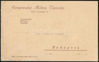 1941 A Corportaio Mátra teaestjére szóló meghívó levelezőlap