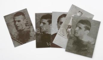 cca 1970 Magyar sportolókat ábrázoló fém nyomdai nyomólemez 5x6 cm