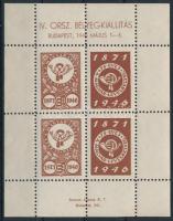 1946 IV. Orsz. Bélyegkiállítás levélzáró kisív
