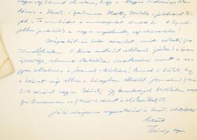 1942 Thirring Lajos (1899-1983. május 14.) statisztikus, egyetemi tanár autográf levele és borítékja