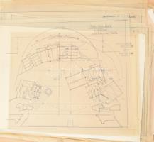 cca 1960 Varga Mátyás (1910-2002) grafikus, díszlettervező által készített színpadi látványtervek, ö...