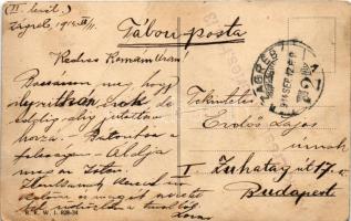 1914 Unsere Truppen im Felde. Feldhaubitzen / WWI Austro-Hungarian K.u.K. military, field artillery ...