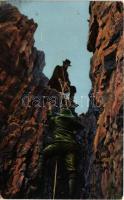 1913 Bilder aus den Dolomiten "Asphalt" Serie Hochtouristen No. 873. Raphael Tuck &amp; Sons / mountain climbers (EK)
