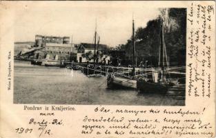 1901 Kraljevica, Portoré, Porto Ré; seashore, castle. Weiss &amp; Dreykurs (EK)