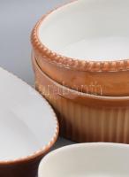 10 db Zsolnay (4db) Drasche és egyéb külföldi tűzálló edény. Jelzettek, össz 8 db