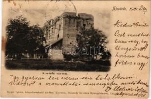 1901 Kisvárda, várrom. Berger Ignác kiadása, Hunyady felvétele (lyuk / pinhole)