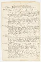 1853 Kézzel írt latin nyelvű irat