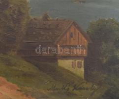 Markó jelzéssel: Alpesi táj. Olaj, karton 32x40 cm