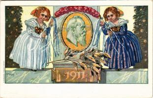 1821-1911 Königreich Bayern, Luitpold von Bayern / 90th Birthday of Luitpold, Prince Regent of Bavaria. Oscar Consée Art Nouveau 5 Pf. Ga. s: Ivi Diez (EK)