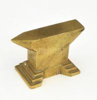 Bronz órás üllő, kopással, 9x6 cm