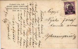 1931 Balatonalmádi, Szent Imre templom kereszt felhúzási ünnepélye 1930. okt. 5-én. photo (fl)