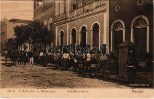 Manaus, Manaos; Beneficiamento. A Borracha no Amazonas No. 8. G. Huebner &amp; Amaral / benefication (EK)