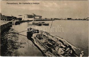 1917 Pernambuco, Rio Capibaribe e Detencao / port, ships