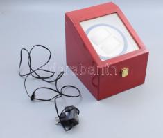 Elektromos óraforgató, automata óráknak, kéthelyes, 21x19 cm