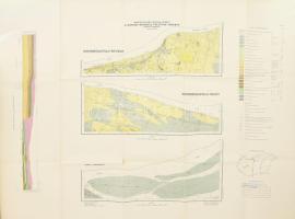 1978 Nyergesújfalu-Tátisziget földtani térképe, 2 db
