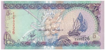 Maldív-szigetek 2000. 5R "E990226" T:UNC Maldives 2000. 5 Rufiyaa "E990226" C:UNC Krause 18.a