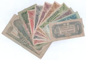 1944. 1P - 50P (6xklf) "A Vöröshadsereg Parancsnoksága" + 1946. 10.000AP - 1.000.000AP (5xklf) T:F-VG