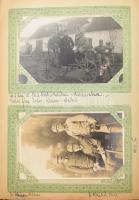 ca 1880-1930 Nagyrészt katonai témájú fotó gyűjtemény: Michael Füger bajor királyi altábornagy, hadügyi titkos tanácsos kabinetfotója 1896, fia a cs. kir 25. gyalogezred szakaszvezetője, valamint a leszármazott I. világháborús képei 75 db katonai témájú + 20 db boszniai, londoni útról illetve cserkészeket ábrázoló fotó korabeli albumban, feliratozva magyar nyelven. /   ca 1880-1930 Largely military-themed photo collection: cabinet photo of Michael Füger, Bavarian Royal Lieutenant General, Privy Councilor for War Affairs, 1896, his son, platoon leader of the 25th Infantry Regiment of the Royal Hungarian Army, and his descendants' World War I photos 75 military-themed + 20 photos from Bosnia, London and Boy Scouts
