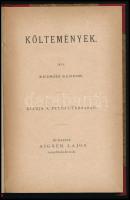Endrődi Sándor: Költemények. Kiadja a Petőfi-Társaság. Bp., é.n. [1877?], Aigner Lajos (Weiszmann testvérek-ny.), VIII+214+(2) p. Átkötött félvászon-kötésben, ex libris-szel.