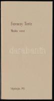 Praznovszky Mihály (szerk.): Ferenczy Teréz Minden versei. Nógrádi irodalmi ritkaságok 1. Salgótarjá...