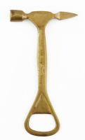 Bronz kalapács alakú sörnyitó, m: 12 cm