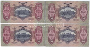1930. 100P (4x), sorszámkövető párok "E 453 037311 - E 453 037312" + "E 650 044267 - ...