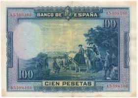 Spanyolország 1928. 100P T:XF,VF folt
Spain 1928. 100 Pesetas C:XF,VF spotted
Krause P#76a