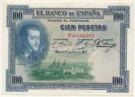 Spanyolország 1925. 100P T:XF,VF Spain 1925. 100 Pesetas C:XF,VF Krause P#69c