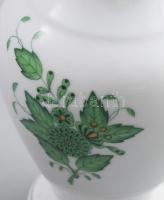 Herendi Apponyi zöld mintás váza, jelzett, hibátlan, m: 16,5 cm