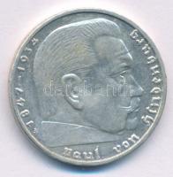 Német Harmadik Birodalom 1938A 2M Ag "Hindenburg" T:XF German Third Reich 1938A 2 Reichsmark Ag "Hindenburg" C:XF Krause KM#93