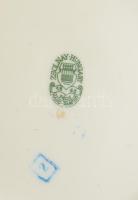 Zsolnay búzavirág mintás kompótos készlet. Jelzett, kézzel festett, teljes, hibátlan (kis mázrepedez...