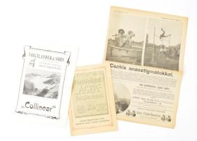 cca 1900-1910 3 db fényképészeti témájú kiadvány: Fényképészeti ,,AGFA"-Készitmények, magyar nyelvű prospektus, árjegyzék, jó állapotban, 16 p. + Voigtländer &amp; Sohn A.-G. német nyelvű képes reklámprospektus, (8) p. + Union-jegyzék 10. sz., kissé sérült, (4) p.