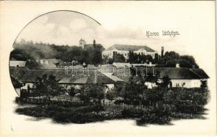 Nyitrakoros, Koros, Krusovce; látkép, kastély / general view with castle (EK)
