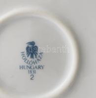 Hollóházi Jurcsák László által tervezett hamuzó, matricás, jelzett, d: 12,5 cm