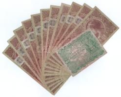 Ausztria 1922. 100K + Magyarország 1945. 10.000P (11x) T:F Austria 1922. 100 Corona + Hungary 1945. 10.000 Pengő (11x) C:F