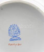 Herendi Viktória mintás kaspó, háncsnyomott felülettel, jelzett, hibátlan, d: 13 cm, m: 9,5 cm