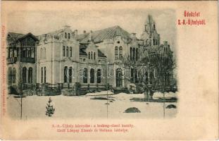 Bodrogolaszi, Bodrog-Olaszi; Gór Lónyay Elemér és Stefánia lakhelye, kastély télen. Löwy A. kiadása (EK)