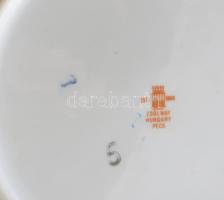 Zsolnay Pompadour mintás süteményes tál, jelzett, d: 16,5 cm
