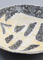 Pál Ferenc: Halas tál, kerámia, jelzés nélkül, kis sérülésekkel, d: 17 cm