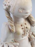 Kovács Éva (1938-): Lány. Jelzett, minimális kopással, m: 25 cm